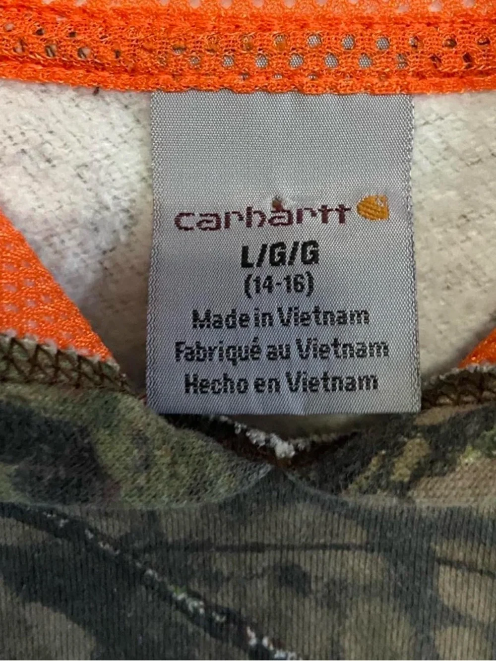 Carhartt Boy's Youth Real Tree Camo Pullover Hoodie Sweatshirt